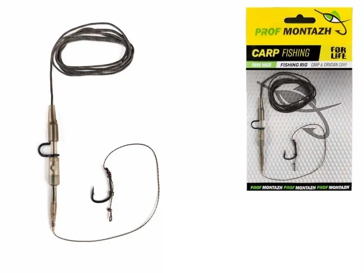 Монтаж Lead Core Safety Clip, L-70cm, 45LB (Крючок WIDE GAPE #6)