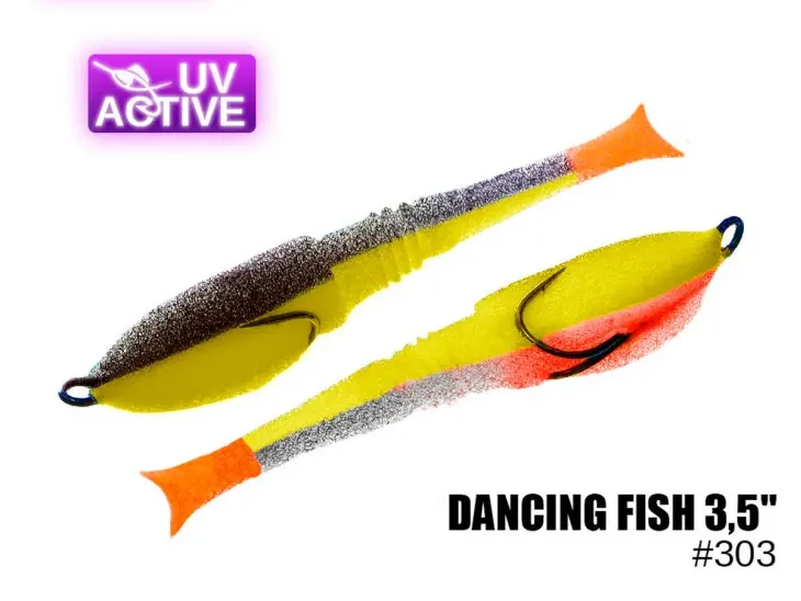 Pěnová nástraha 303 Dancing Fish 3,5″ (5 kusy/bal) (Cena je za kus)