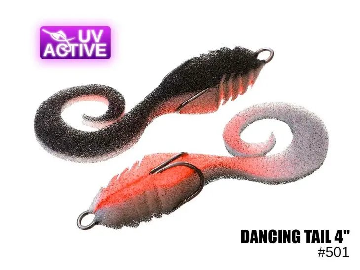 Pěnová nástraha 501 Dancing tail 4″ (2 kusy/bal) (Cena je za kus)