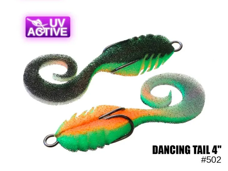 Pěnová nástraha 502 Dancing tail 4″ (2 kusy/bal) (Cena je za kus)
